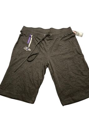 NFL Baltimore Ravens Women's Sleepwear Charcoal Athletic Shorts - Medium